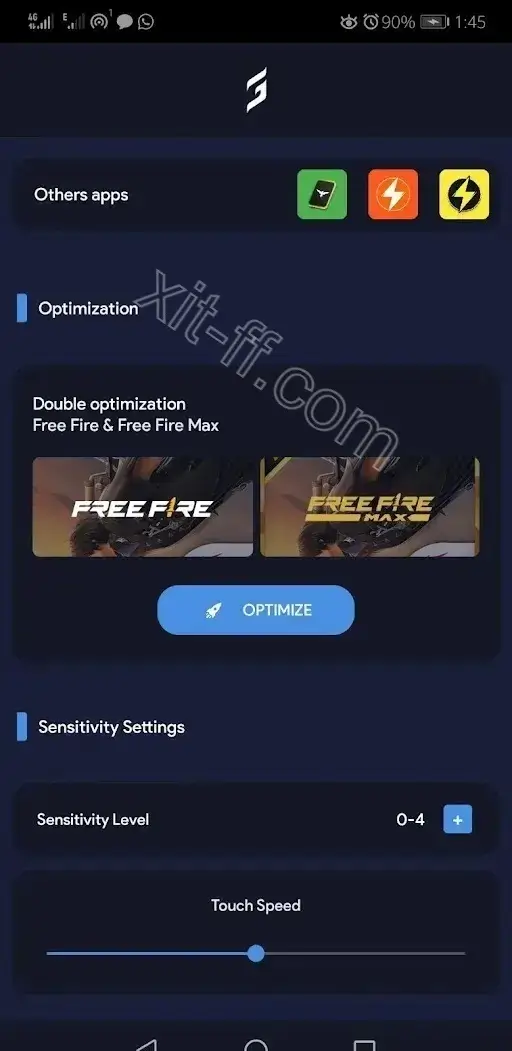 Screenshot of Xit FF Headshot Sensitivity Tool
